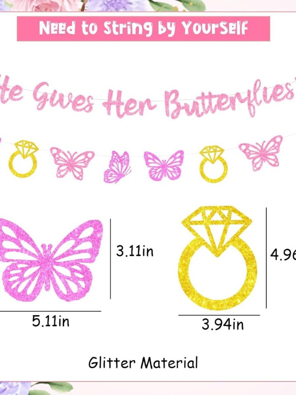 Bridal Shower Banner - He Gives her Butterflies